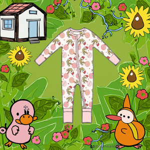 지퍼 폐쇄 대나무 아기 니트 장난 꾸러기 도매 아기 거품 장난 꾸러기 세트 - Product Image 6