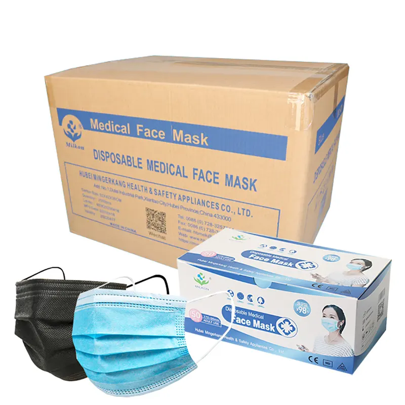 Non Woven Masker 3Ply Facemask Black Customized Surgical Disposable Medical Maskss Face Mask