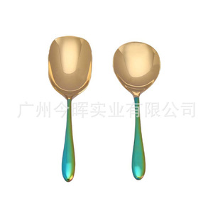 Shinyjh Stainless Steel Dessert Spoons 304 Mirror <b>Polished</b> Solid Color Household Creative Tableware - Product Image 5