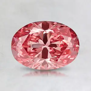 1 Carat Fancy Red Oval Cut Loose Diamonds IGI Certificated D Color Lab Created