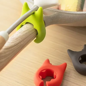 1PC Portable Eco-Friendly Zenidoo <b>Silicone</b> Spatula Holder Anti-overflow Pot Lid Clip Anti-Scalding Kitchen Cooking <b>Tool</b> - Product Image 4