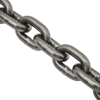 Chaîne de levage G80, grade 80, en acier allié haute résistance, chaîne de charge EN818-2, oxyde noir, chaîne de gréage robuste pour palans, 6 mm, 16 mm