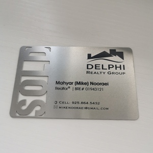 Cartes de visite professionnelles haut de gamme en acier inoxydable personnalisées Cartes d'appel de visite Logo personnalisé Incontournables pour hommes d'affaires - Product Image 6
