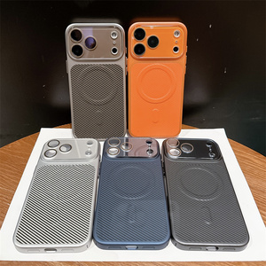 Funda de Fibra de Carbono Original Convertida para iPhone 17 Air 16 15 14 Pro Max con Protección de Lente de Cámara y Cubierta Trasera de PC - Product Image 1