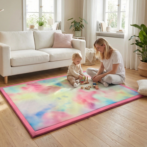 <span class=keywords><strong>Tappeto</strong></span> in flanella spessa personalizzato per bambini, stampato a macchina con motivo unico, tappetino morbido per bambini con retro in schiuma per camera da letto, all'ingrosso - Product Image 1