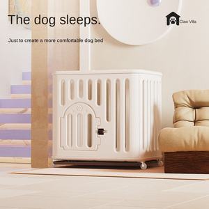 [Pençe Villa] kapalı küçük orta büyük köpek çevre dostu plastik kafes tuvalet Deodorant ve düğme kapatma ile entegre kulübesi - Product Image 4