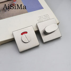 Poignée de porte moderne en acier inoxydable 304 avec indicateur rouge et vert - Product Image 1