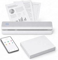 Impresora Térmica A4 sin Tinta, Mini Impresora de Bolsillo Recargable, Impresora Móvil para Tareas Escolares, Documentos de Oficina, Impresión de PDF, Estudio