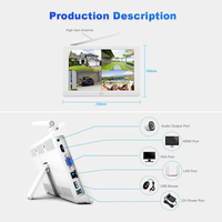 Système de surveillance de sécurité extérieure TSEye 8CH 5MP avec moniteur, vision nocturne couleur, étanche IP66, kit NVR WiFi