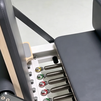 Vente en gros, professionnel, ODM & OEM, Reformer Pilates 2-en-1 compact en alliage d'aluminium blanc avec tour pour usage domestique