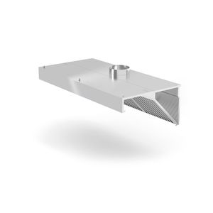 Cappa aspirante angolare a parete HENDI Profi Line con illuminazione a LED 1000x700x(H)450mm per cucine commerciali in acciaio - Product Image 1