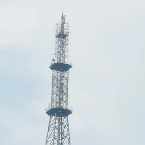 100M Tinggi-Kualitas Baja Sudut Ponsel Menara Tv dengan Hot Dip Galvanized dan Breket