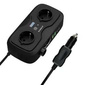 UK EU Universal Sockets 2AC Outlets 2USB Ports 12V 220V Power Converter Charger Modified Sine Wave 200W Car Inverter