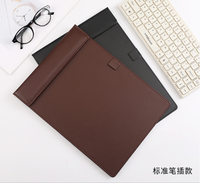 Classeur en cuir pour bureau d'hôtel Taille A4-Clip magnétique enregistrable pour tableau de réunion-Logo personnalisable Cadeau promotionnel
