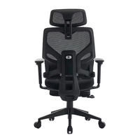 Fauteuil de bureau exécutif à dossier haut, ergonomique, avec appui-tête réglable, en maille et tissu PU, design moderne, grande taille, multifonction, vente en gros
