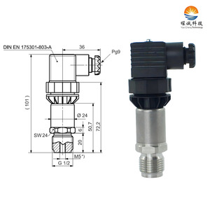 Ip65 Dc 0~10 V -15 ° <span class=keywords><strong>C</strong></span> ~ +125 ° Transmisor de Presión con Detector de Presión para Sistema de Control de Líquidos Comercial de 0 a 1 Bar y de 0 a 60 Bar - Product Image 4