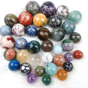 Boule de sphère de quartz de cristal de matériaux mélangés boule de cristal de pierre de lune d'améthyste de pierre naturelle pour l'ornement de Fengshui - Product Image 4