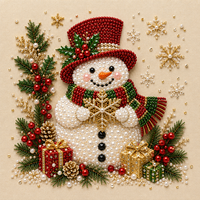Offre Spéciale – Kit de Peinture Diamant 5D DIY Fait Main pour Noël, avec Cadre, Motif Dessin Animé Père Noël et Sapin, sur Toile Décorative