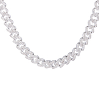 Collier en argent sterling 925, chaîne à maillons, collier pour homme, chaîne cubaine en argent 925, chaîne à maillons, collier pour homme en argent 925
