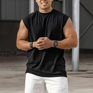 เสื้อกล้ามออกกำลังกายผู้ชายแบบรัดรูปสำหรับวิ่งและฟิตเนส  ขนาดใหญ่พิเศษ  รับสกรีนโลโก้ตามแบบ - Product Image 5