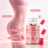 Gummies BBL personnalisées avec logo pour l'amélioration et l'agrandissement des fesses, à base de Maca et de Gingembre, pour un lifting et un volume accru des hanches et des fesses