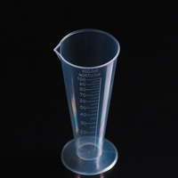 HAIJU LAB Bécher conique en plastique transparent 100ML Mesures de laboratoire Tasse à mesurer graduée Outils de laboratoire essentiels