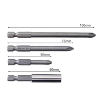 Juego de 12 puntas magnéticas para destornillador de vástago hexagonal de 1/4 pulgadas, estuche rígido, acero S2 OEM, herramienta manual para tornillos Torx, estrella y estriados