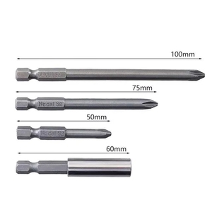 Jeu de 12 embouts de tournevis magnétiques à tige hexagonale de 1/4 po, en acier S2, avec étui rigide, pour vis Torx, étoile et cannelée, <span class=keywords><strong>outil</strong></span> à main OEM - Product Image 4