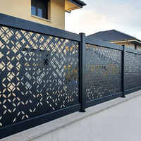 Groothandel op maat gemaakte duurzame poedercoating metalen tuinhek anti-roest frame buiten tuin beveiliging decoratief omheiningspaneel