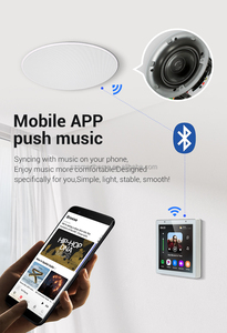 4 pulgadas Wifi música de fondo Host <span class=keywords><strong>Google</strong></span> Play Panel de Control IPS pantalla táctil Android11 reproductor de música amplificador montado en la pared - Product Image 5