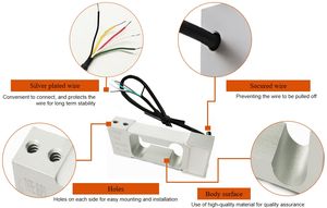SUP3 최고의 마이크로 부하 셀 무게 센서 변환기 식품 가격 소매 저울 계산 힘 센서 및 부하 셀 - Product Image 3