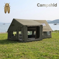 Tente d'été gonflable camouflage Internet Red Roof, anti-pluie, pare-soleil, une pièce, un salon, ouverture rapide, pour la famille