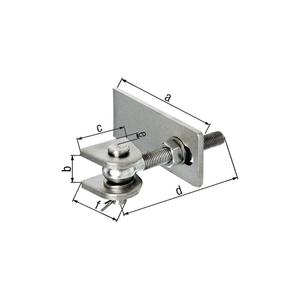 GAH Alberts Bisagra puerta ajustable 150mm - Product Image 1