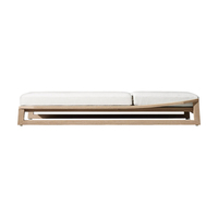 Luxuriöser Moderner Teakholz Outdoor-Liegestuhl mit Kissen - Faltbares Design für Hof, Strand und Garten