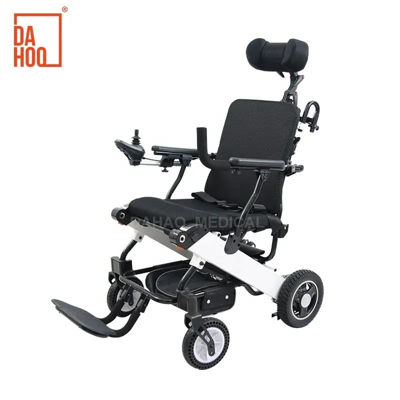 Chinese Foldable Aluminum Alloy Portable Handicapped Transport Electric Power Assist Wheelchair with CE