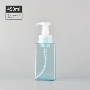 Dispensador de Jabón Espumoso Cuadrado de 450 ml (15 oz), Botella de Plástico Ámbar Recargable con Bomba de Espuma para Jabón Líquido, Champú y Gel de Baño - Product Image 3