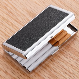 Vitrine à cigarettes en métal et cuir de qualité supérieure-Support de luxe résistant aux odeurs pour la vente au détail ou le voyage (marque personnalisée) - Product Image 1