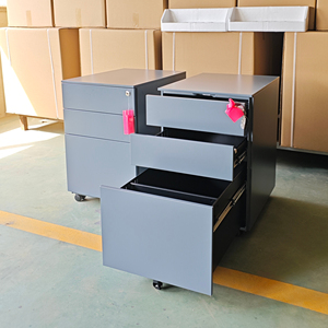 Bán chạy nhất 3 ngăn kéo tủ di động văn phòng thép Tủ hồ sơ lưu trữ di động bệ Tủ hồ sơ với bánh xe cán - Product Image 2