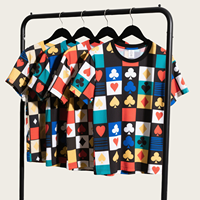 T-shirt décontracté à motif de poker As de pique noir pour homme-Mélange de polyester doux, col rond, manches courtes, lavable en machine