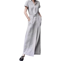 Robe chemise en coton et lin à manches courtes Sweethoney, style estival, élégante et tendance, jupe longue droite en lin, robe ajustée