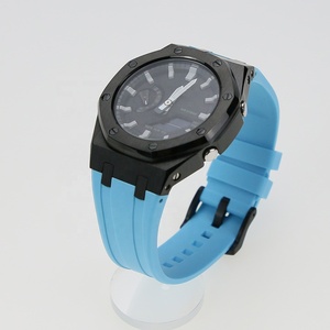 Kit Mod pour GA2100 Modification de la lunette métallique Boîtier de montre en caoutchouc <span class=keywords><strong>Bracelet</strong></span> en caoutchouc de silicone <span class=keywords><strong>GA</strong></span> <span class=keywords><strong>2100</strong></span>/2110 - Product Image 6