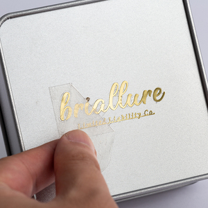 สติกเกอร์โลโก้โลหะแบบกำหนดเอง กันน้ำ สำหรับตกแต่งแก้ว ขวด และบรรจุภัณฑ์ - Product Image 3