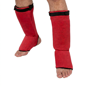 Custom OEM Shin Guards Ribbed Cotton with High-Density EVA <b>Foam</b> <b>Padding</b> for Combat Sports - Product Image 1
