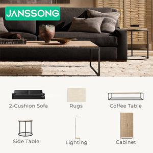 Set Sofa Ruang Tamu Rumah Mewah, Sofa Bed Hotel Resor Bintang Lima, Set Sofa Ruang Tamu Villa, Set Furnitur Interior - Product Image 3