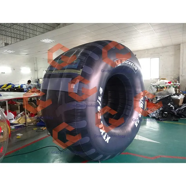 Réplica inflável do produto do pneu da propaganda, modelo inflável ao ar livre balão do pneu para exposição