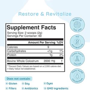 Complément Alimentaire Poudre de Colostrum Bovin pour Adultes : Protéine pour la Santé Intestinale, la Beauté des Cheveux et le Soutien Immunitaire - Product Image 5