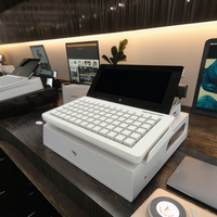 Clavier entièrement programmable LIF KB78MS à 78 touches avec lecteur de carte magnétique MSR en option, port USB filaire pour systèmes de point de vente