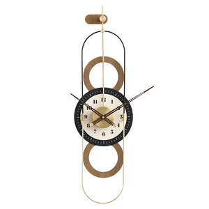 Nordic Minimalist <b>Wall</b> <b>Clock</b> Geometric Design <b>Silent</b> Quartz Movement Battery Powered Living Room Dining Room Decor - Product Image 5