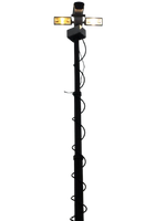 Poteau de levage marin en acier antirouille de 5 m avec dispositif d'éclairage de surveillance routière et finition thermolaquée