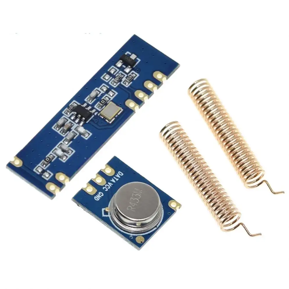 433MHz 100 Meters Wireless Module Kit ASK Transmitter STX882 + ASK Receiver SRX882 + 2Pcs Copper Spring Antenna